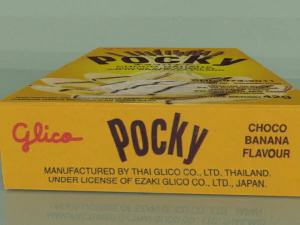 glico pretz snack sticks blend pizza matcha almond cookies cream choco banana 3D Model