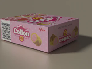 snack boxes blend- glico collon meiji printed biscuits series 3D Model
