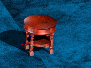 3d table round table Model 3D