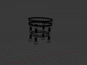 3d table round table Model 3D