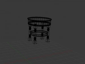 3d table round table 3D Model