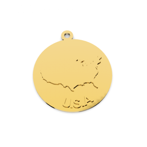 usa pendant 3D Print Model .c4d .max .obj .3ds .fbx .stl .blend 