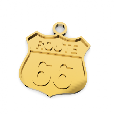 route 66 pendant 3D Принт Модель .c4d .max .obj .3ds .fbx .stl .blend 