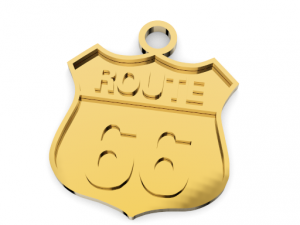 route 66 pendant 3D Print Model