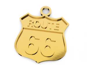 ciondolo della Route 66 Modello di stampa 3D