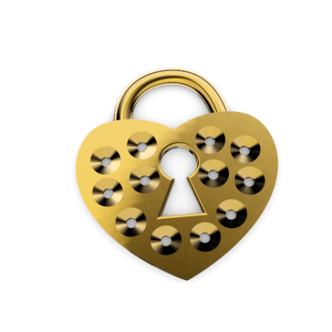 heart lock pendant 3D 打印模型 .c4d .max .obj .3ds .fbx .stl .blend 