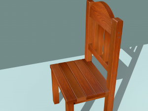 wooden chair Model 3D