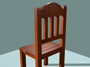 wooden chair Model 3D