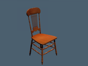 wooden chair 3D मॉडल
