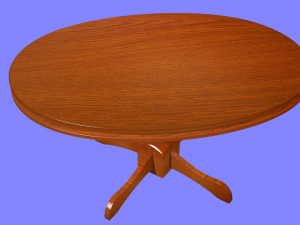 wooden round table 3D Модель