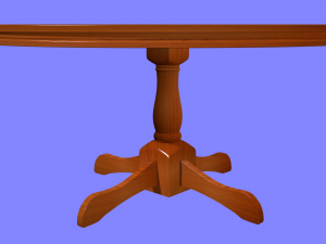 wooden round table 3D Модель