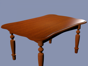 wooden table 3D मॉडल