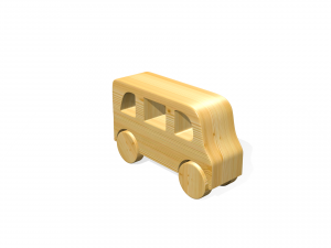 a wooden toy bus Modelo 3D