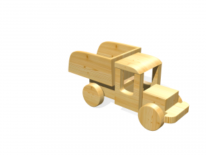 a wooden toy bus Modelo 3D
