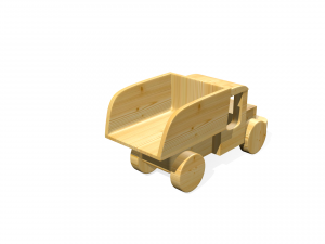 a wooden toy bus Modelo 3D
