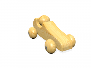 a wooden toy bus Modelo 3D