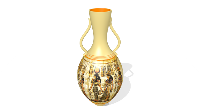 egyptian vase 3Dモデル .c4d .max .obj .3ds .fbx .stl .blend 