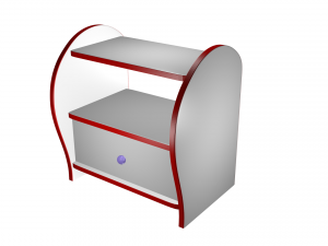 shoe cabinet high poly made in blender 3d 3D Model