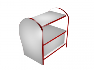 shoe cabinet high poly made in blender 3d 3D Model