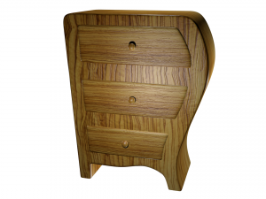 bedside table high poly made in blender 3d 3D Model
