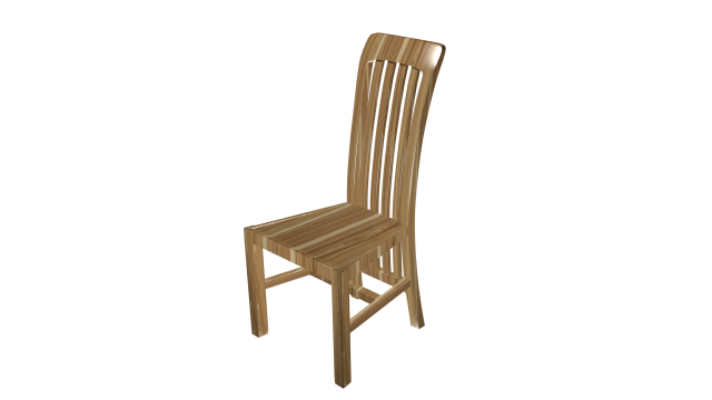 chair wooden high poly made in blender 3d 3D Model .c4d .max .obj .3ds .fbx .stl .blend 