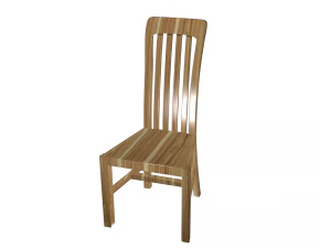 chair wooden high poly made in blender 3d 3D Model