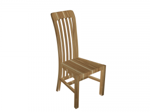 chair wooden high poly made in blender 3d 3D Model