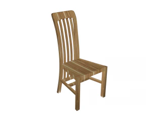 chair wooden high poly made in blender 3d 3D Model