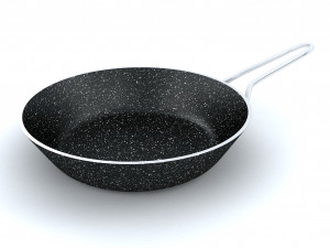 Granite cookware set 9 pcs black stainless handle 3D 模型