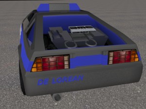 delorean dmc-12 police 3D Model