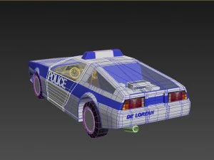 delorean dmc-12 police 3D Model
