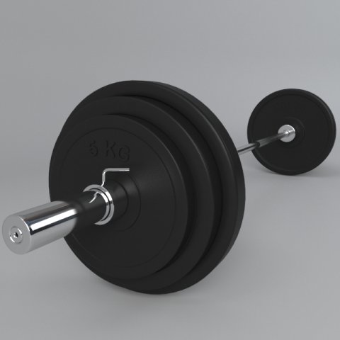 barbell 3D Model .c4d .max .obj .3ds .fbx .stl .blend 
