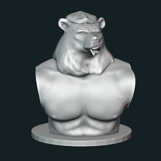 Figurine bear 3D print model 3D Принт Модель .c4d .max .obj .3ds .fbx .stl .blend 