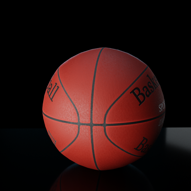 Basketball PBR 3D 模型 .c4d .max .obj .3ds .fbx .stl .blend