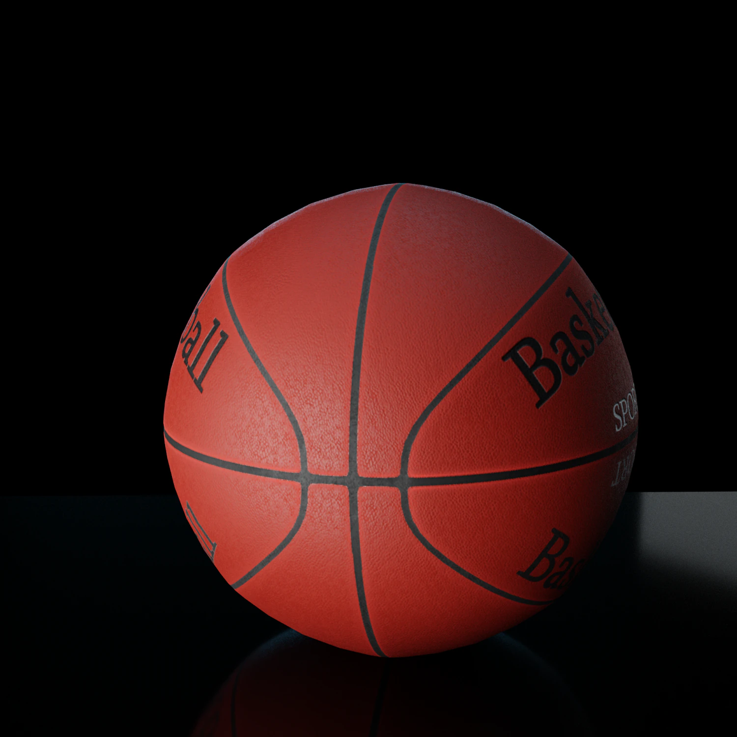 Basketball PBR 3D Model .c4d .max .obj .3ds .fbx .stl .blend 