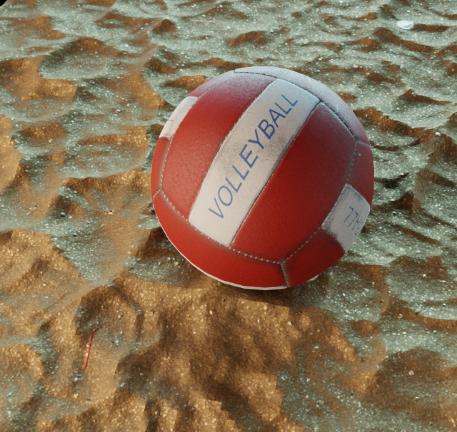 Volleyball PBR 3D 모델 .c4d .max .obj .3ds .fbx .stl .blend 