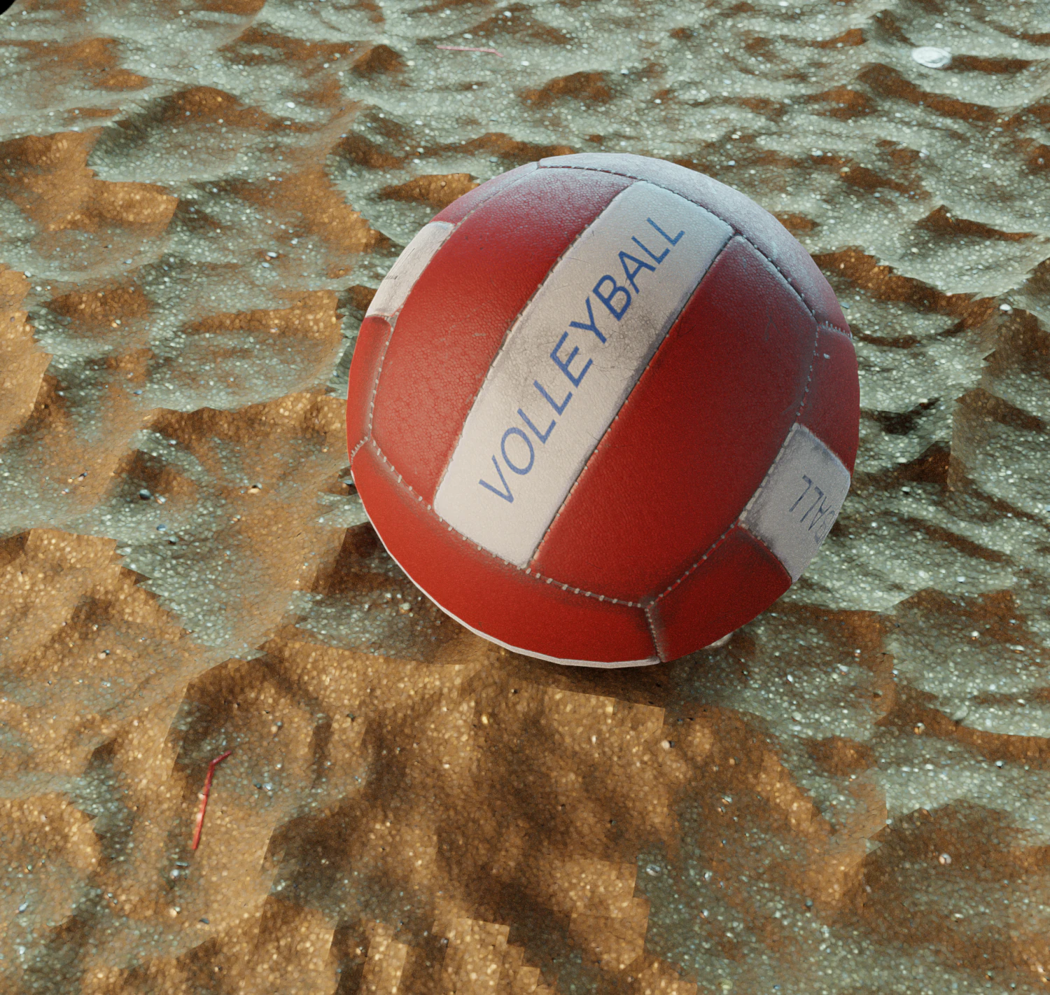 Volleyball PBR 3D Model .c4d .max .obj .3ds .fbx .stl .blend 