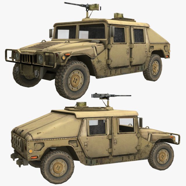 hummer humvee 3D Модель .c4d .max .obj .3ds .fbx .stl .blend 