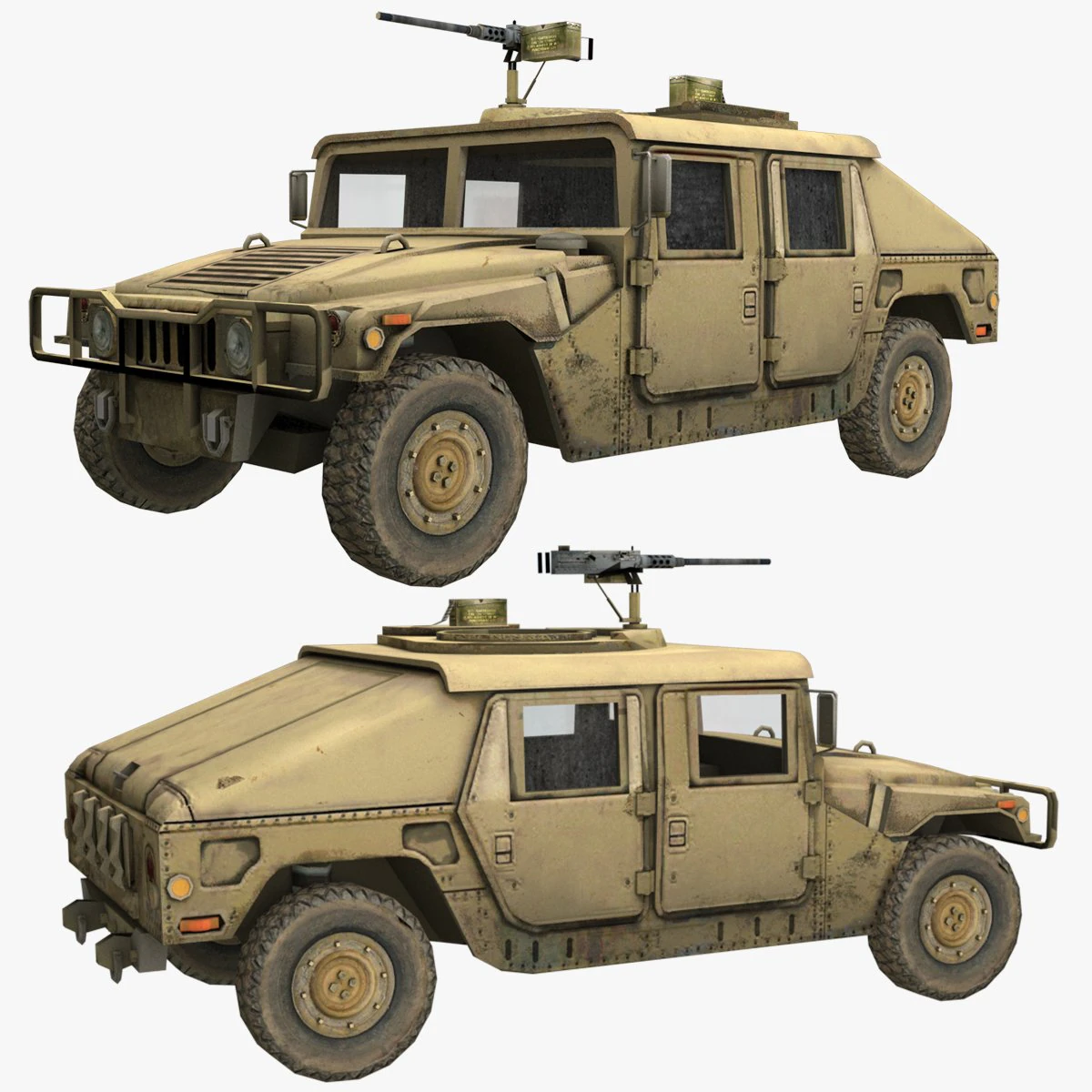 hummer humvee 3D Model .c4d .max .obj .3ds .fbx .stl .blend 
