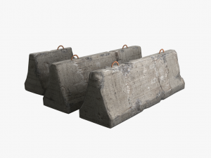 concrete barrier block 3D-Modell