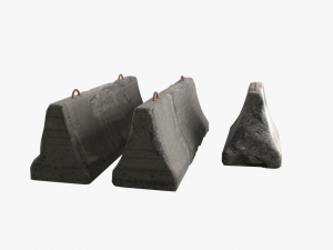concrete barrier block 3D-Modell