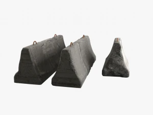 concrete barrier block 3D Model