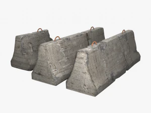 concrete barrier block 3D Model