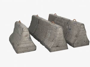 concrete barrier block 3D-Modell