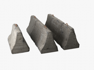 concrete barrier block 3D-Modell