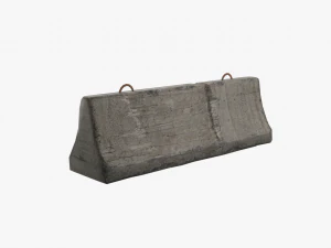 concrete barrier block 3D Model