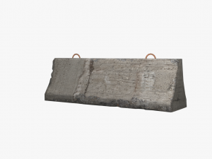concrete barrier block 3D-Modell