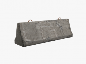 concrete barrier block 3D-Modell