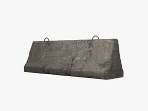 concrete barrier block 3D Model