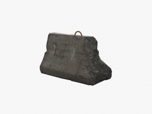 concrete barrier block 3D-Modell